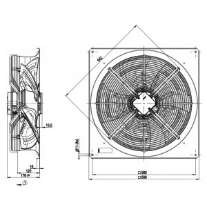 Ebmpapst W4D500-GJ03-11 400V 1.4/0.8A 710/480W Cooling Fan