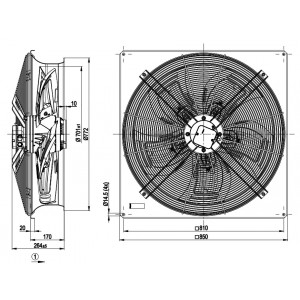 Ebmpapst W4D710-DF01-02 400V 4.5/2.76A 2380/1660W Cooling Fan