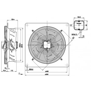 Ebmpapst W4E400-DS02-38 230V 1.22A 270W Cooling Fan