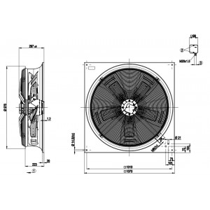 Ebmpapst W6D910-GA01-18 400V 5.15/2.9A 2480/1570W Cooling Fan