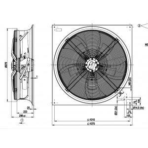 Ebmpapst W6D910-GP01-05 400V 5.7/3.3A 2450/1560W Cooling Fan