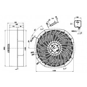 Ebmpapst W6E450-ZI06-01 230V 0.7/1.0A 155/220W Cooling Fan