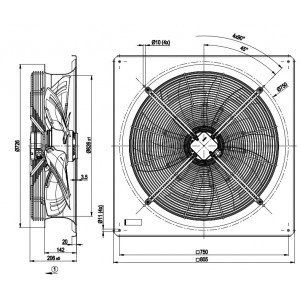Ebmpapst W8D630-GN05-03 230/480V 1.63/0.82A 330/500W Cooling Fan