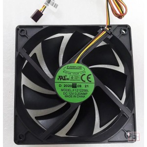 EVERFLOW F121225BL 12V 0.20A 3wires Cooling Fan