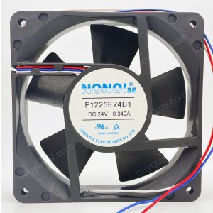 NONOI F1225E24B1 24V 0.34A 3wires Cooling Fan - Used