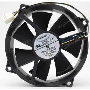 EVERFLOW F129025SU 12V 0.38A 4wires Cooling Fan
