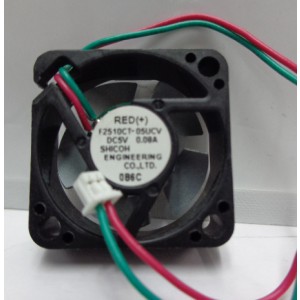 SHICOH F2510CT-05UCV 5V 0.08A 2wires Cooling Fan