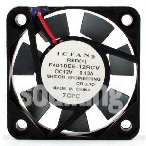 ICFAN F4010EE-12RCV 12V 0.13A 2wires Cooling Fan