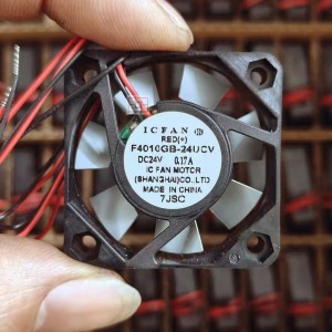 ICFAN F4010GB-24UCV 24V 0.17A 2wires Cooling Fan