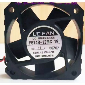 UCAFN F614R-12MC-19 12V 2wires Cooling Fan