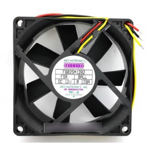 MECHATRONICS F8025M12B2 12V 0.120A 3wires Cooling Fan