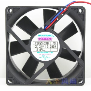 MECHATRONICS F8025M24B 24V 0.80A 2wires Cooling Fan