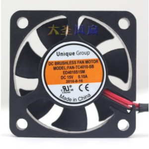 Unique Group FAN-TC4010-SB 15V 0.10A 2wires Cooling Fan