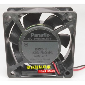 Panaflo FBA06A24L 24V 0.1A 2wires Cooling Fan