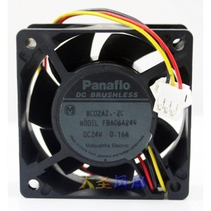 Panaflo FBA06A24W 24V 0.16A 3wires Cooling Fan