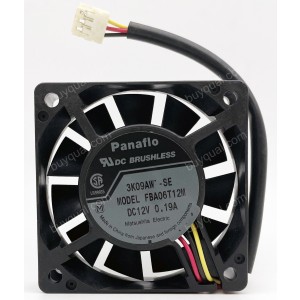 Panaflo FBA06T12M 12V 0.19A 3wires Cooling Fan