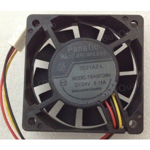 NMB FBA06T24H 24V 0.11A 2wires 3wires Cooling Fan