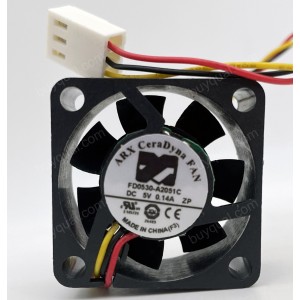 ARX FD0530-A2051C 5V 0.14A 3wires cooling fan - Sub New