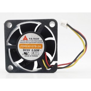 Y.S.TECH FD0530107B-2A 5V 0.5W 3wires Cooling Fan