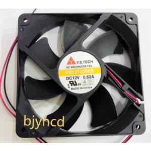 Y.S.TECH FD121225EB 12V 0.62A 2iwres Cooling Fan 