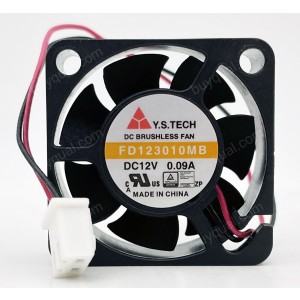 Y.S.TECH FD123010MB 12V 0.09A 2wires Cooling Fan