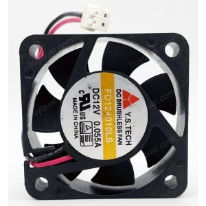 Y.S TECH FD124010LS 12V 0.055A 2wires Cooling Fan - New