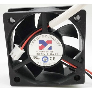 ARX FD1250-S1112E 12V 0.18A 2wires Cooling Fan 