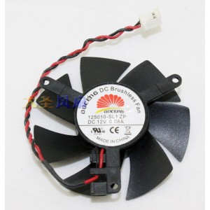 DOCENG FD125010-SM1 12V 0.08A 2wires Cooling Fan