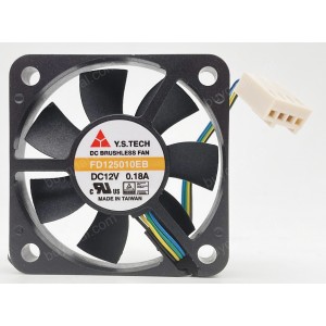 Y.S.TECH FD125010EB 12V 0.18A 4wires Cooling Fan
