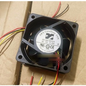 ARX FD1260-C0151E 12V 0.42A 3wires Cooling Fan