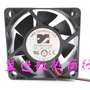 ARX FD1260-D0142E 12V 0.25A 2wires Cooling Fan