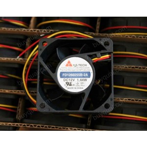 Y.S.TECH FD1260255B-2A 12V  1.44W 3wires Cooling Fan