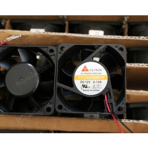 Y.S.TECH FD126025MB-N 12V 0.12A 2wires Cooling Fan