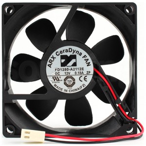 ARX FD1280-A2112E 12V 0.18A 2wires Cooling Fan 