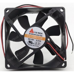 Y.S.TECH FD128025HS 12V 0.23A 2wires cooling fan