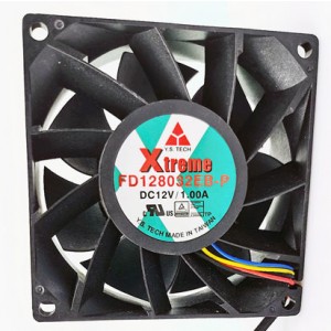 Xtreme FD128032EB-P FD128032EBP 12V 1.00A 2wires Cooling Fan 