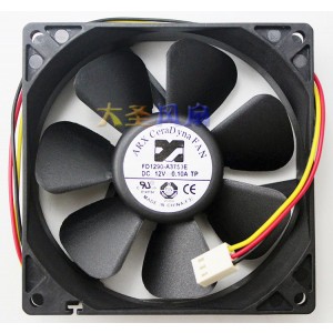 ARX FD1290-A3753E 12V 0.10A 3wires Cooling Fan