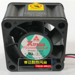 Y.S.TECH FD244028EB-P 24V 0.46A 2wires Cooling Fan