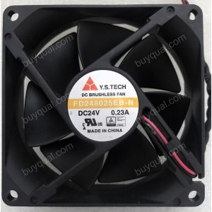 Y.S.TECH FD248025EB-N 24V 0.23A 2wires Cooling Fan