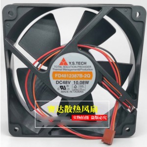 Y.S.TECH FD4812387B-2Q 48V 10.08W 3wires Cooling Fan