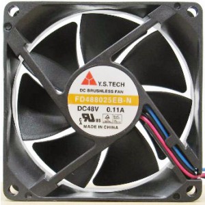 Y.S TECH FD488025EB-N 48V 0.11A 2wires 3wires Cooling Fan
