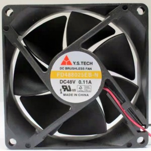 Y.S TECH FD488025EB-N 48V 0.11A 2wires 3wires Cooling Fan