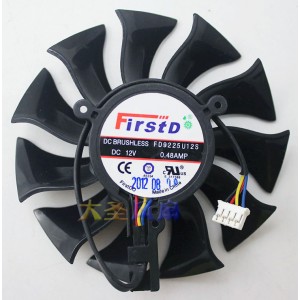 Firstd FD9225U12S 12V 0.48A 4wires Cooling Fan