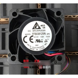 DELTA FFB03812VN 12V 1.02A 4wires cooling fan