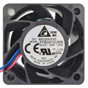 DELTA FFB0412UHN-CF00 12V 0.81A 3wires Cooling Fan 