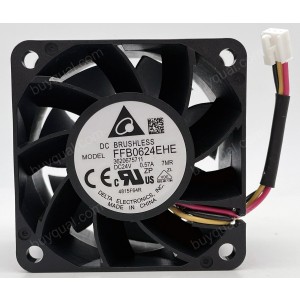 DELTA FFB0624EHE -R00 -F00 24V 0.57A 3wires Cooling Fan -  Picture need