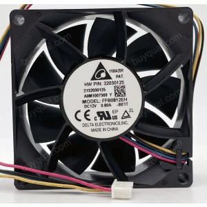 DELTA FFB0812EH 12V 0.8A 4wires Cooling Fan