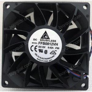 DELTA FFB0812VH FFB0812VH-F00 12V 0.42A 3wires Cooling Fan