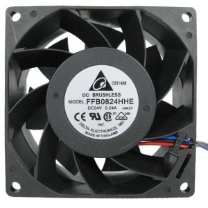 Delta FFB0824HHE 24V 0.24A 3wires Cooling Fan