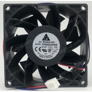 DELTA FFB0924HHE -F00 24V 0.27A 3wires Cooling Fan